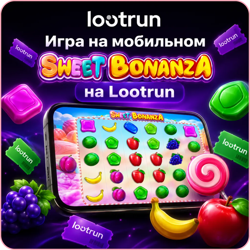 lootrun официальный слот Sweet Bonanza на мобильном